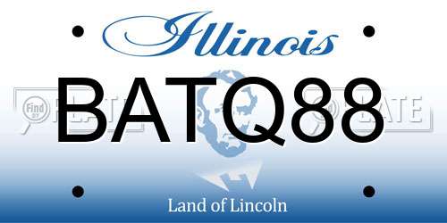 BATQ88 Illinois License Plate