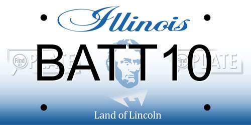 BATT10 Illinois License Plate