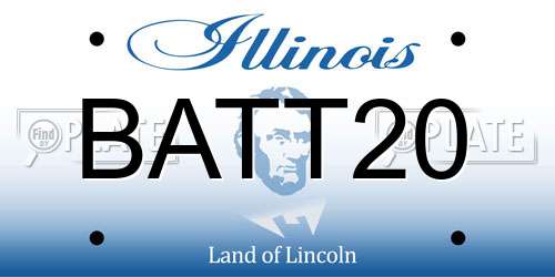 BATT20 Illinois License Plate