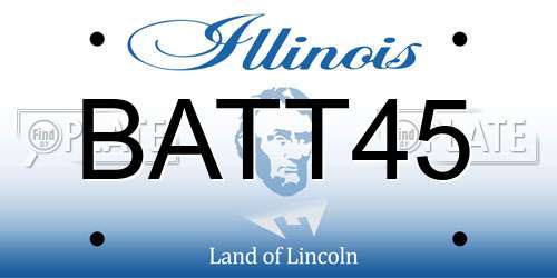 BATT45 Illinois License Plate