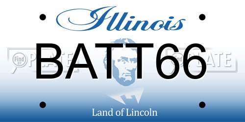 BATT66 Illinois License Plate