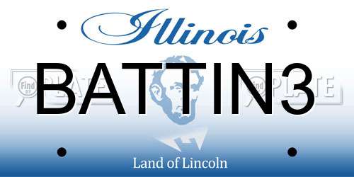 BATTIN3 Illinois License Plate