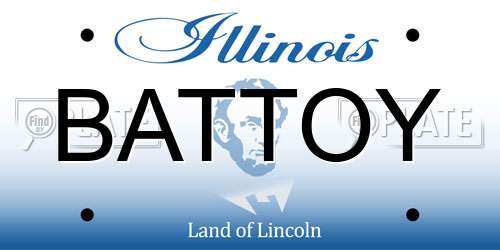 BATTOY Illinois License Plate