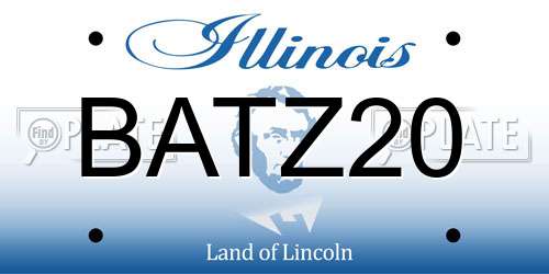 BATZ20 Illinois License Plate