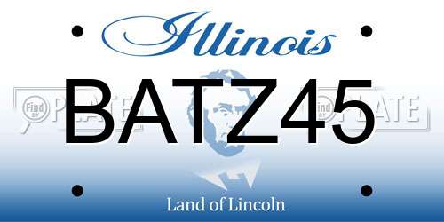 BATZ45 Illinois License Plate