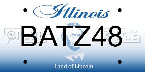 BATZ48 Illinois License Plate