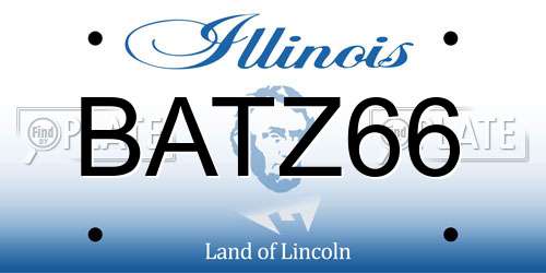 BATZ66 Illinois License Plate