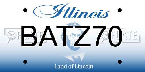 BATZ70 Illinois License Plate