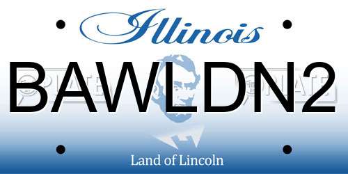 BAWLDN2 Illinois License Plate