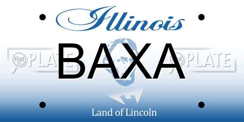 BAXA Illinois License Plate
