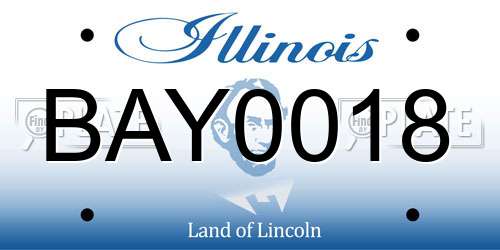 BAY0018 Illinois License Plate