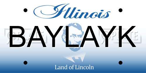 BAYLAYK Illinois License Plate
