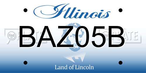 BAZ05B Illinois License Plate