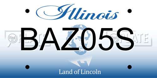 BAZ05S Illinois License Plate