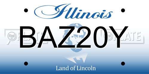 BAZ20Y Illinois License Plate