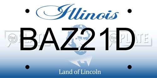 BAZ21D Illinois License Plate