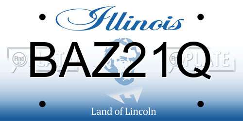BAZ21Q Illinois License Plate