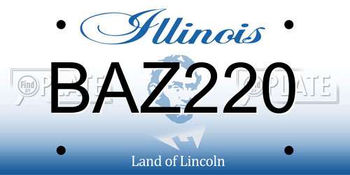 BAZ220 Illinois License Plate