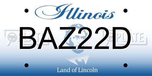 BAZ22D Illinois License Plate