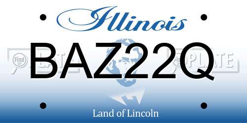 BAZ22Q Illinois License Plate