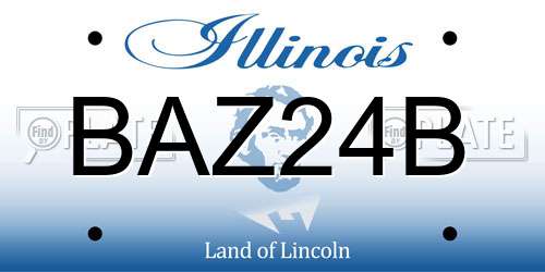 BAZ24B Illinois License Plate