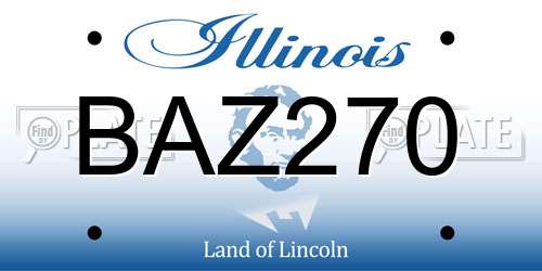 BAZ270 Illinois License Plate