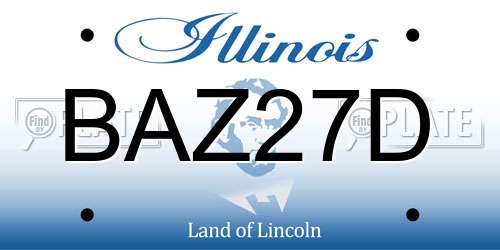 BAZ27D Illinois License Plate
