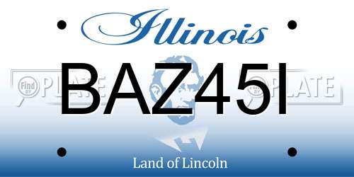 BAZ45I Illinois License Plate