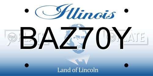 BAZ70Y Illinois License Plate