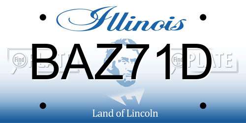 BAZ71D Illinois License Plate
