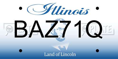 BAZ71Q Illinois License Plate