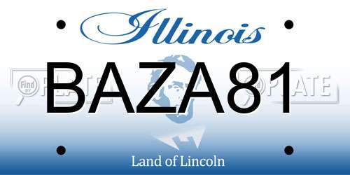 BAZA81 Illinois License Plate