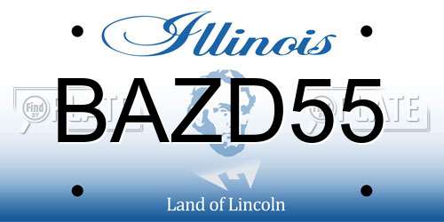 BAZD55 Illinois License Plate
