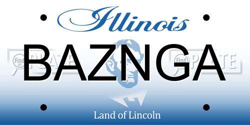 BAZNGA Illinois License Plate