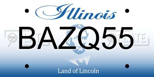BAZQ55 Illinois License Plate