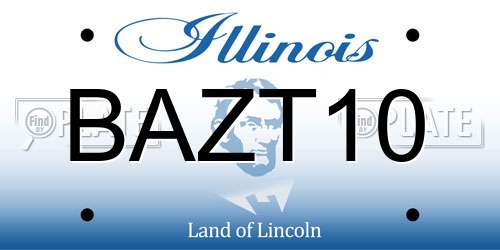 BAZT10 Illinois License Plate
