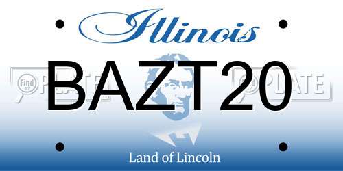 BAZT20 Illinois License Plate