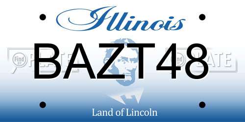 BAZT48 Illinois License Plate