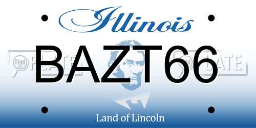 BAZT66 Illinois License Plate