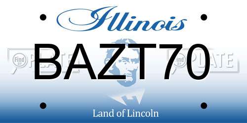 BAZT70 Illinois License Plate
