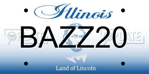 BAZZ20 Illinois License Plate