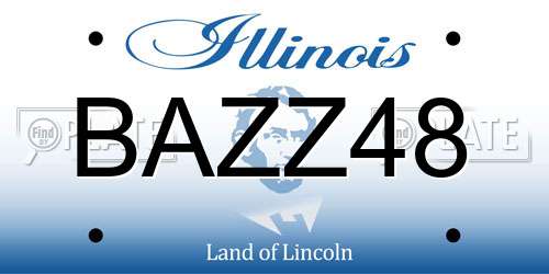 BAZZ48 Illinois License Plate