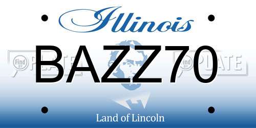 BAZZ70 Illinois License Plate