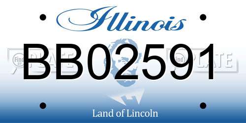 BB02591 Illinois License Plate