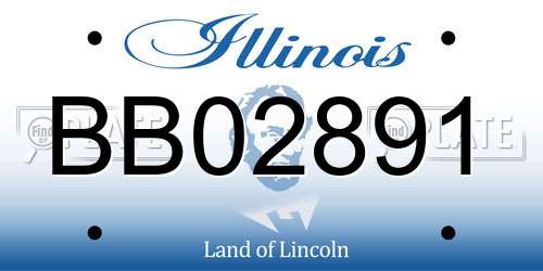 BB02891 Illinois License Plate