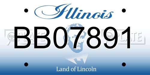 BB07891 Illinois License Plate