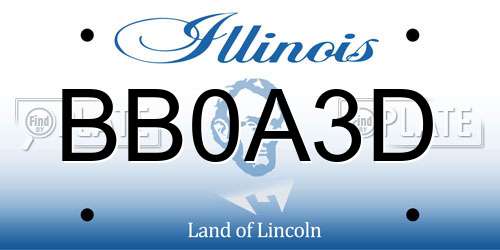 BB0A3D Illinois License Plate