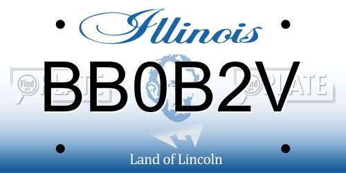 BB0B2V Illinois License Plate