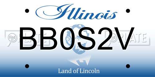 BB0S2V Illinois License Plate