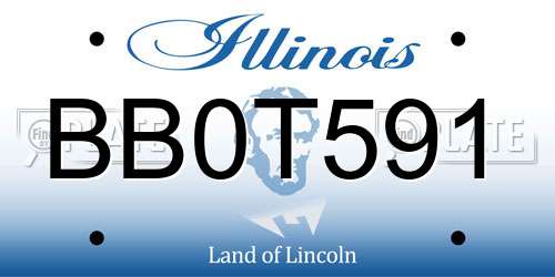 BB0T591 Illinois License Plate